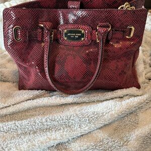 Michael Kors Red Snake Print Women's Bag